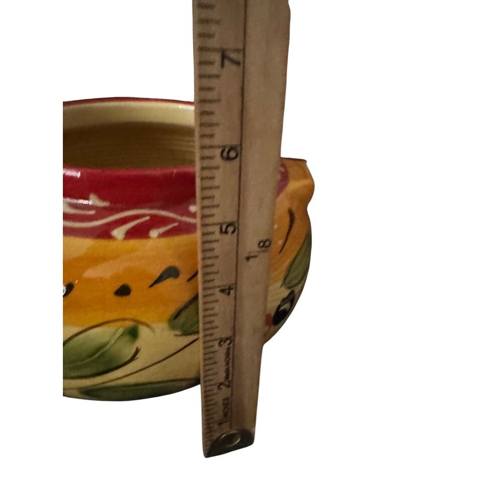 Pier 1 Imports Olive Stacked Canisters Set Of 3 Hand Painted Ceramic - Picture 12 of 13